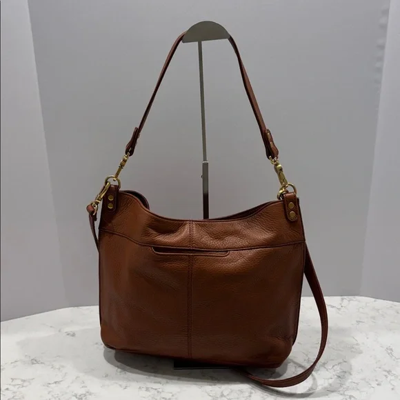 HOBO Pier Shoulder Bag purse in Brown Tan Pebbled Leather - Picture 8 of 12